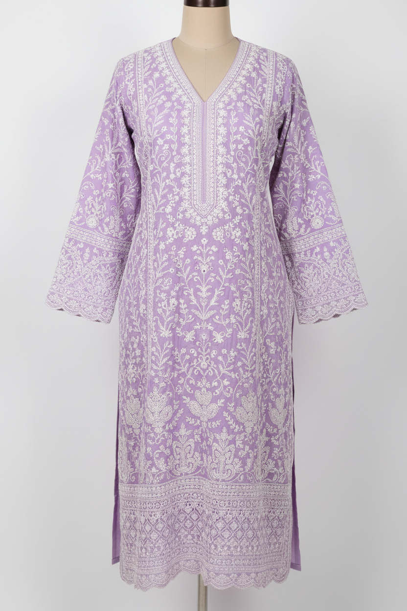 chikankadai top lavender