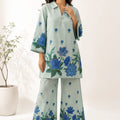 Women’s Mint Green Floral Printed Co-Ord Set
